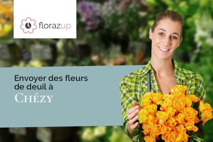 gerbes de fleurs pour un deuil à Chézy (Allier/03230)