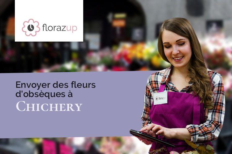 couronnes florales pour des obsèques à Chichery (Yonne/89400)