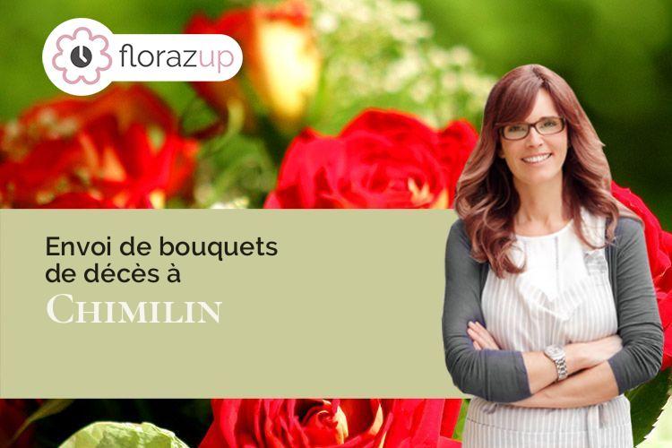 fleurs deuil pour des funérailles à Chimilin (Isère/38490)