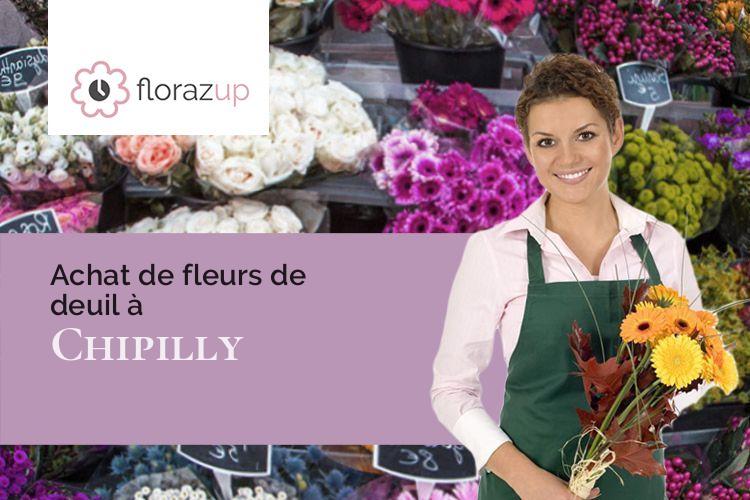 créations de fleurs pour un décès à Chipilly (Somme/80800)