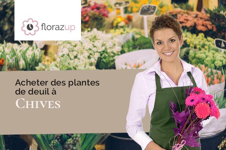 compositions de fleurs pour des funérailles à Chives (Charente-Maritime/17510)