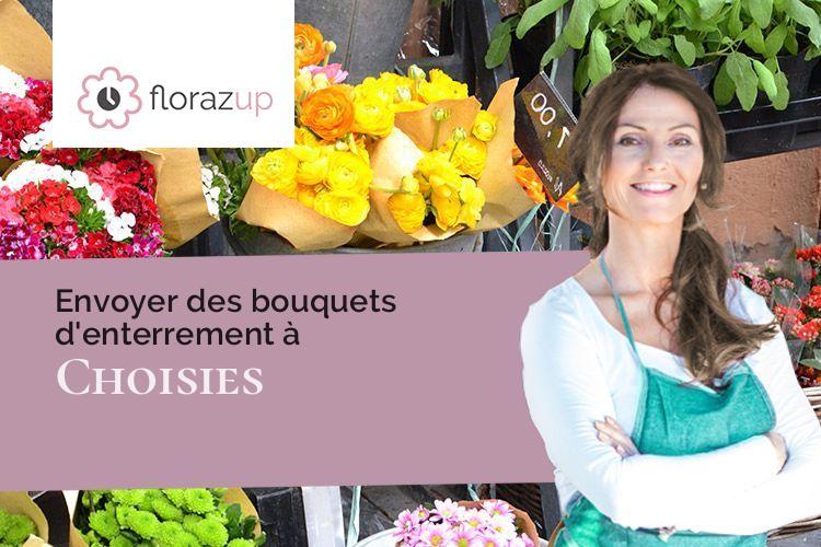 couronnes de fleurs pour des obsèques à Choisies (Nord/59740)