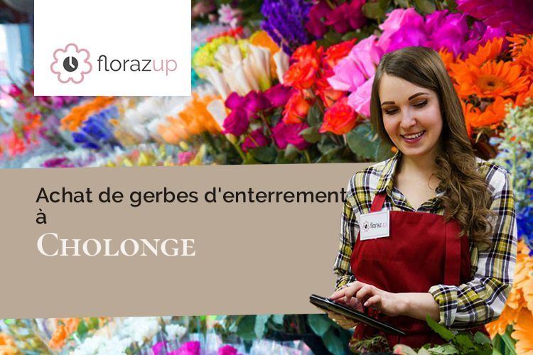 couronnes florales pour un enterrement à Cholonge (Isère/38220)