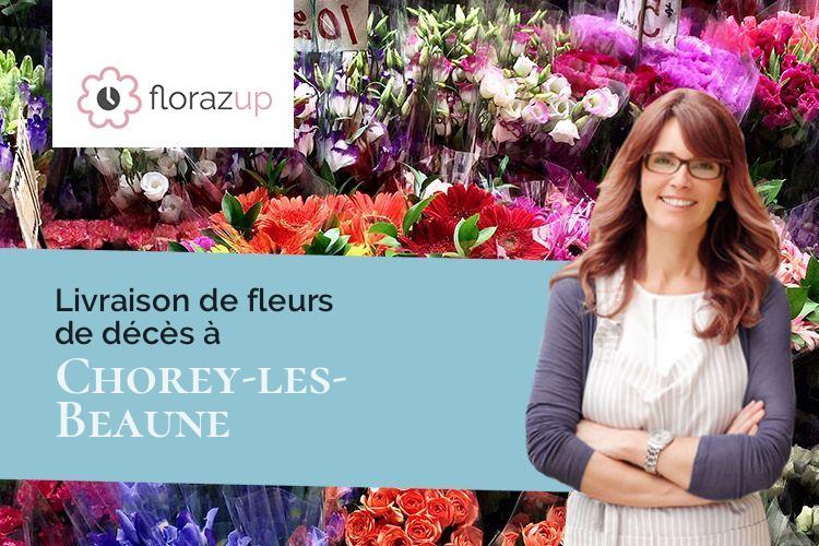 bouquets de fleurs pour des funérailles à Chorey-les-Beaune (Côte-d'Or/21200)
