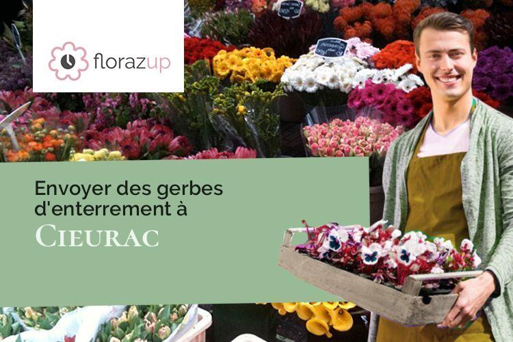 fleurs deuil pour un décès à Cieurac (Lot/46230)