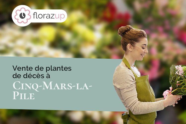compositions de fleurs pour un deuil à Cinq-Mars-la-Pile (Indre-et-Loire/37130)