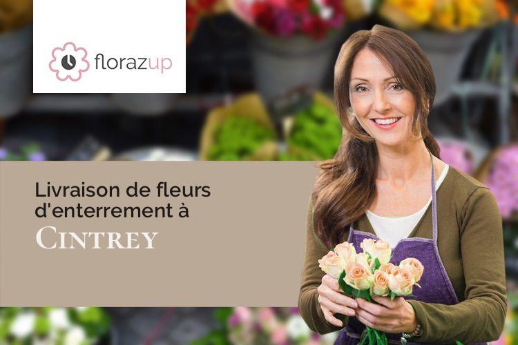 coeurs de fleurs pour des obsèques à Cintrey (Haute-Saône/70120)