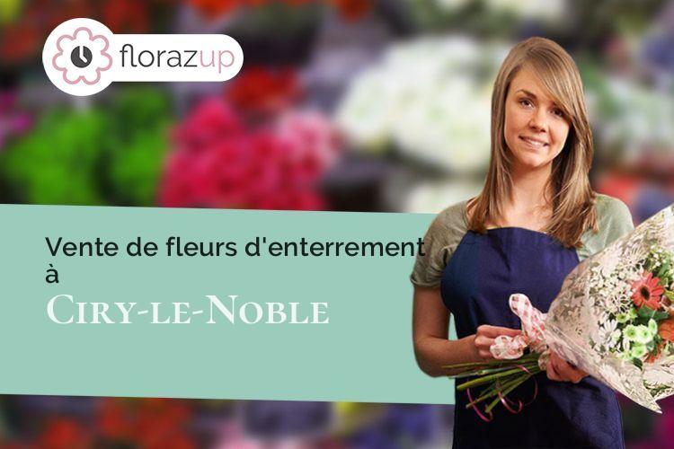 gerbes de fleurs pour un deuil à Ciry-le-Noble (Saône-et-Loire/71420)