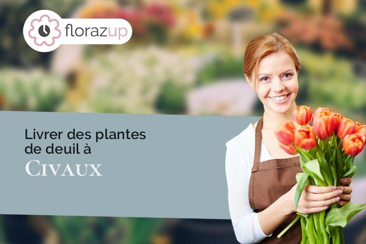 fleurs deuil pour un décès à Civaux (Vienne/86320)