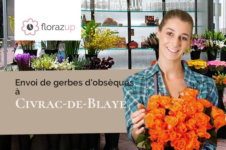 coupes de fleurs pour un enterrement à Civrac-de-Blaye (Gironde/33920)