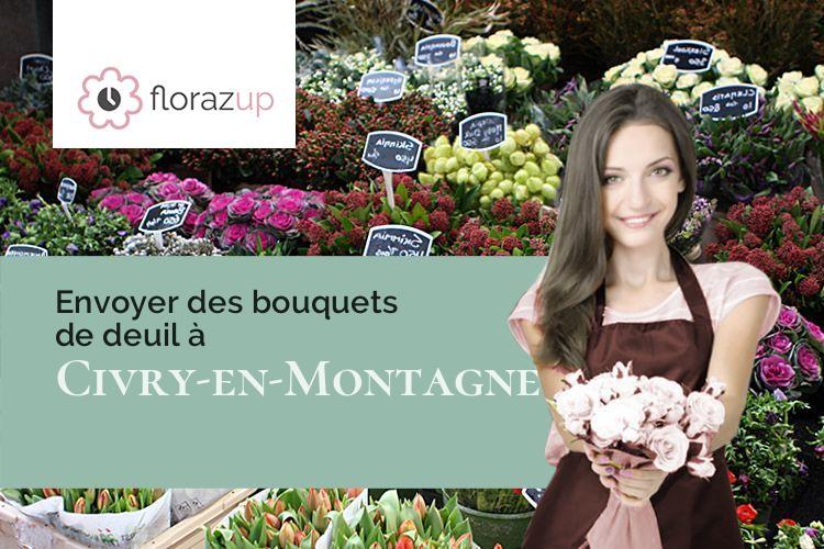 croix de fleurs pour un enterrement à Civry-en-Montagne (Côte-d'Or/21320)