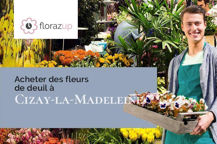 fleurs deuil pour un décès à Cizay-la-Madeleine (Maine-et-Loire/49700)