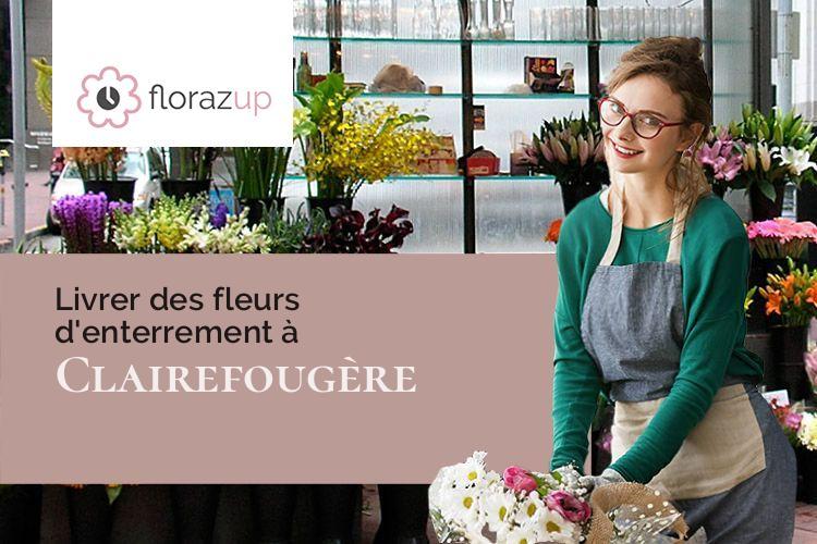 créations florales pour des funérailles à Clairefougère (Orne/61800)