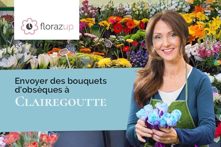 coeurs de fleurs pour un deuil à Clairegoutte (Haute-Saône/70200)