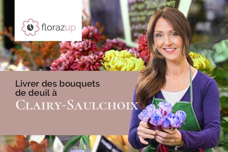 créations florales pour un deuil à Clairy-Saulchoix (Somme/80540)