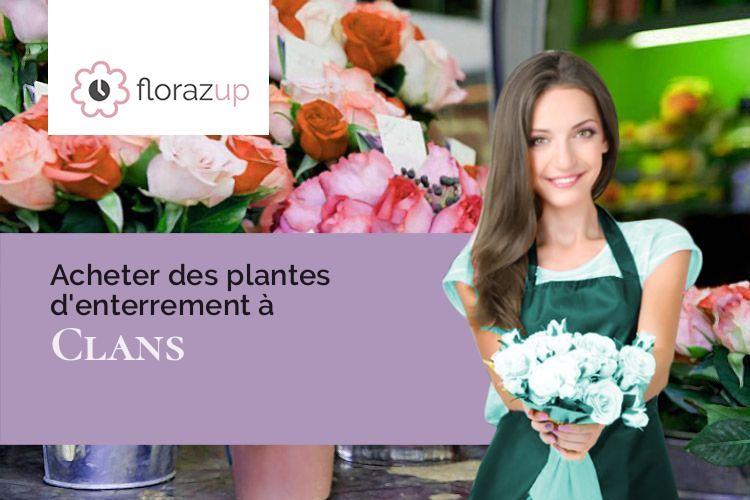 couronnes florales pour des funérailles à Clans (Haute-Saône/70000)