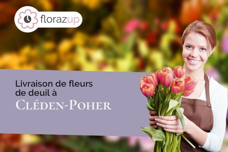 gerbes de fleurs pour un décès à Cléden-Poher (Finistère/29270)