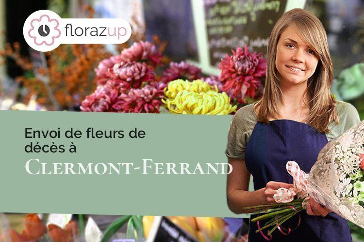 coeur de fleurs pour un deuil à Clermont-Ferrand (Puy-de-Dôme/63000)