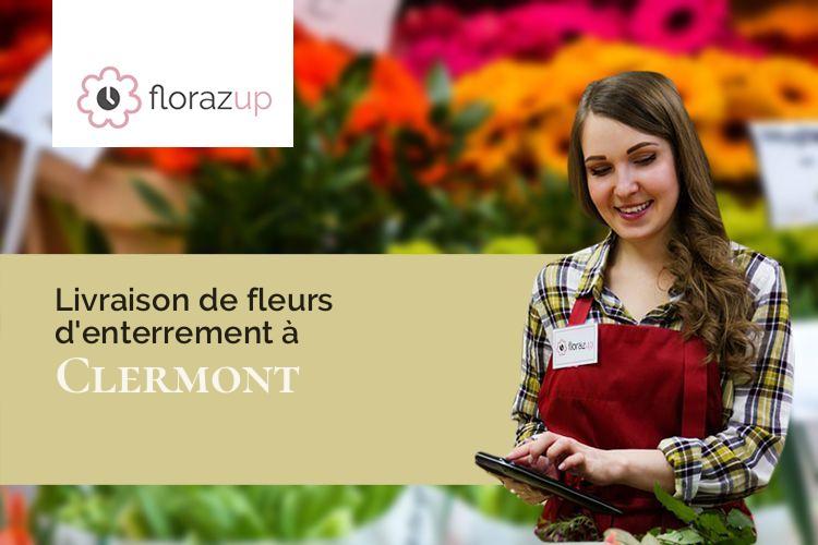 gerbes de fleurs pour des obsèques à Clermont (Haute-Savoie/74270)