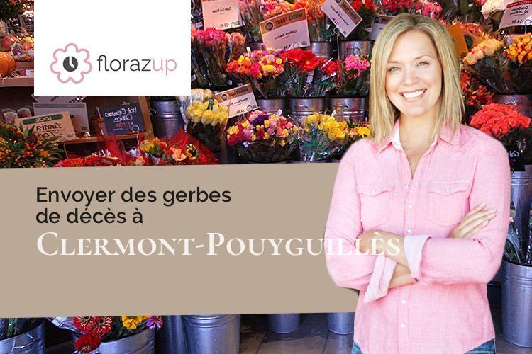 croix de fleurs pour une crémation à Clermont-Pouyguillès (Gers/32300)