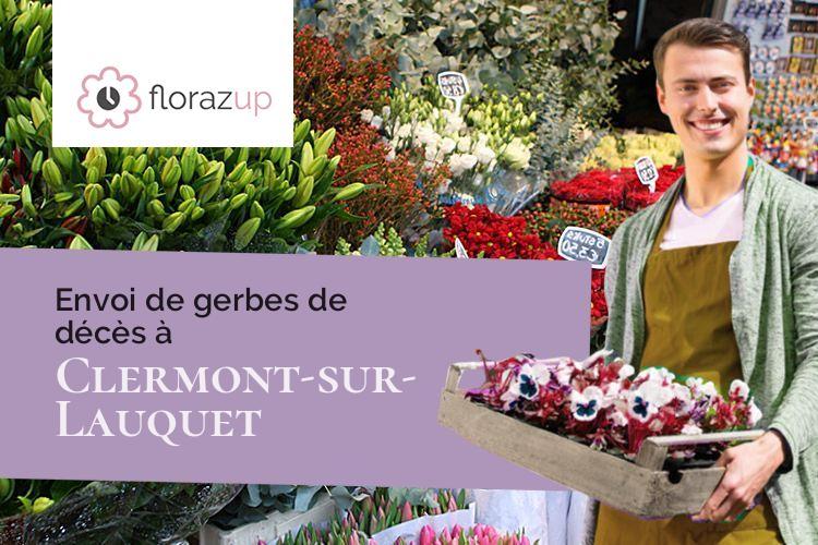 couronnes de fleurs pour des funérailles à Clermont-sur-Lauquet (Aude/11250)