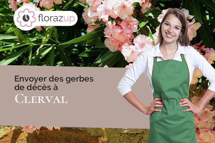 coupes de fleurs pour un enterrement à Clerval (Doubs/25340)