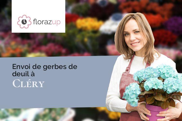 compositions florales pour un enterrement à Cléry (Côte-d'Or/21270)