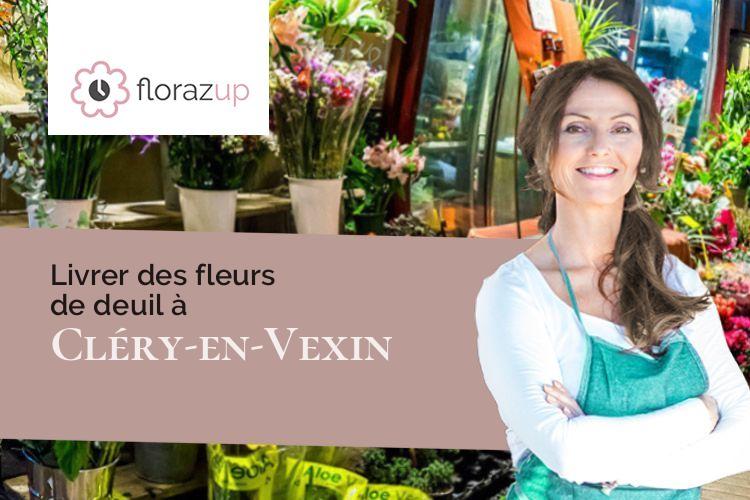 créations florales pour des obsèques à Cléry-en-Vexin (Val-d'Oise/95420)