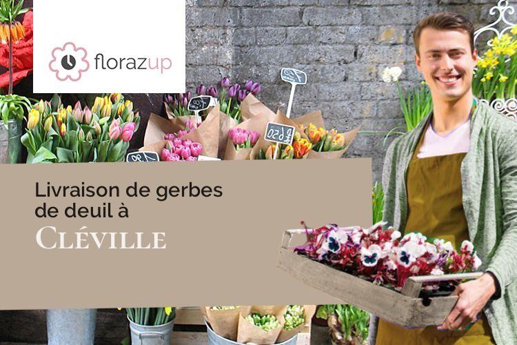 gerbes de fleurs pour une crémation à Cléville (Seine-Maritime/76640)