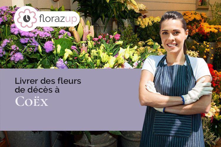 couronnes de fleurs pour un décès à Coëx (Vendée/85220)