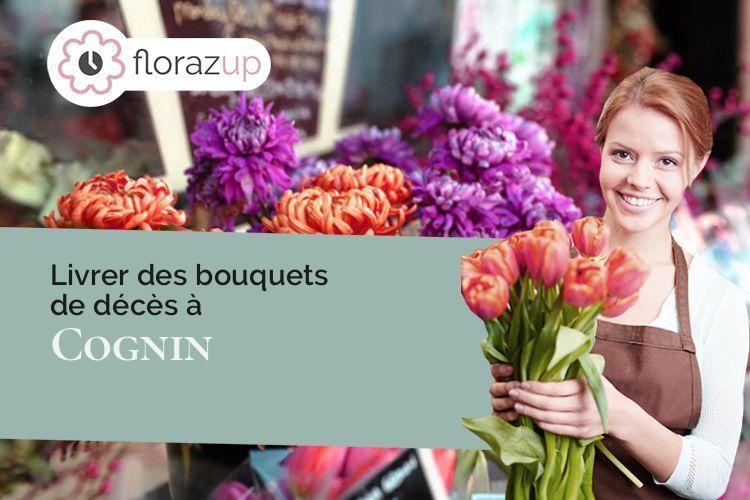 coeur de fleurs pour un deuil à Cognin (Savoie/73160)