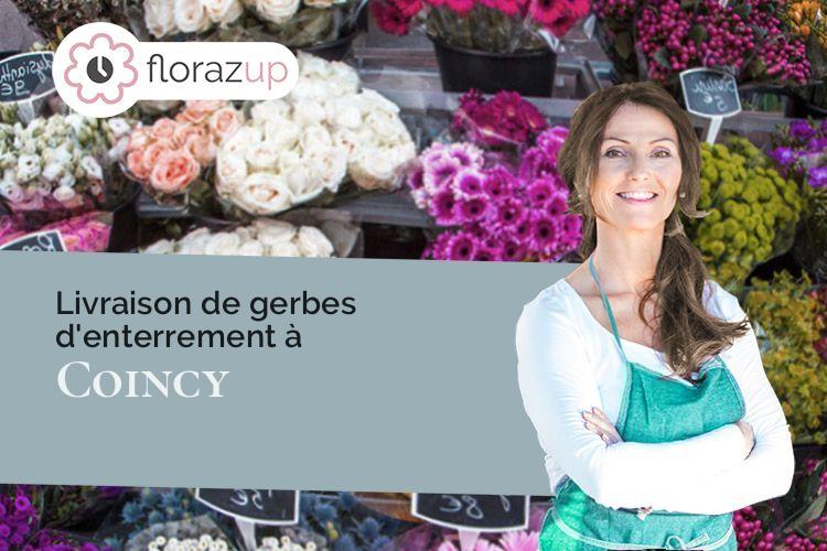 bouquets de fleurs pour des obsèques à Coincy (Aisne/02210)