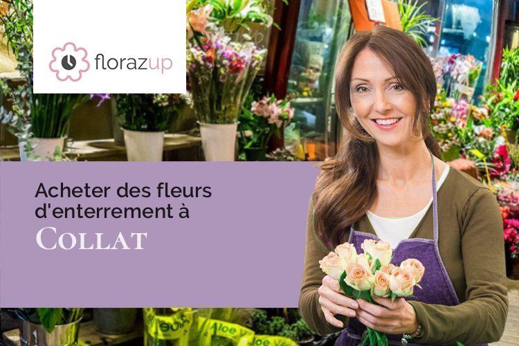 coupes de fleurs pour un deuil à Collat (Haute-Loire/43230)