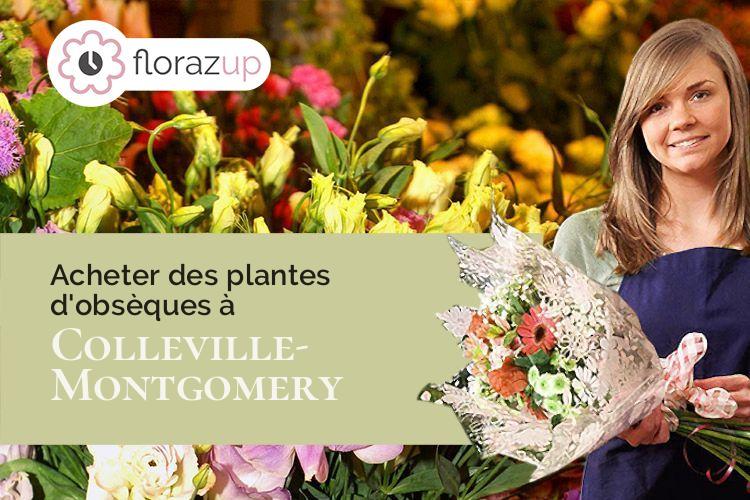 compositions de fleurs pour des funérailles à Colleville-Montgomery (Calvados/14880)