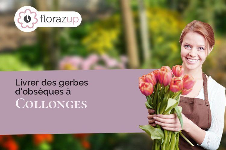compositions florales pour des funérailles à Collonges (Ain/01550)