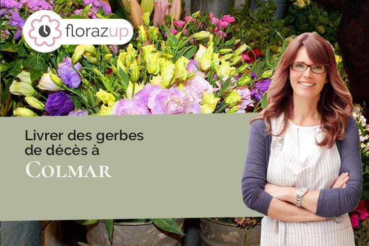 couronnes de fleurs pour un décès à Colmar (Haut-Rhin/68000)