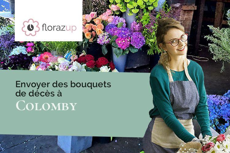 compositions de fleurs pour un enterrement à Colomby (Manche/50700)