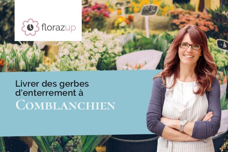 couronnes florales pour un enterrement à Comblanchien (Côte-d'Or/21700)