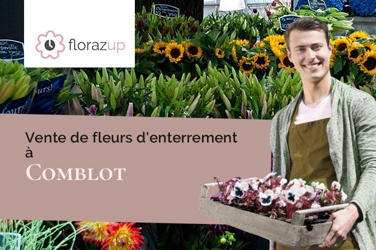 couronnes florales pour un deuil à Comblot (Orne/61400)