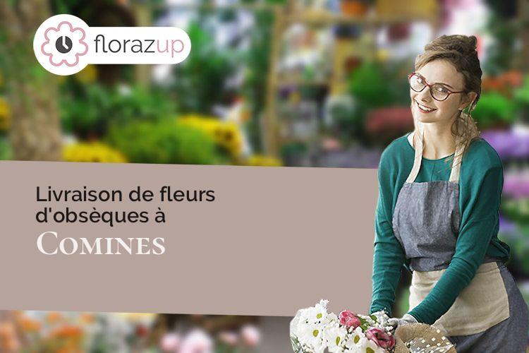 coupes de fleurs pour des funérailles à Comines (Nord/59560)