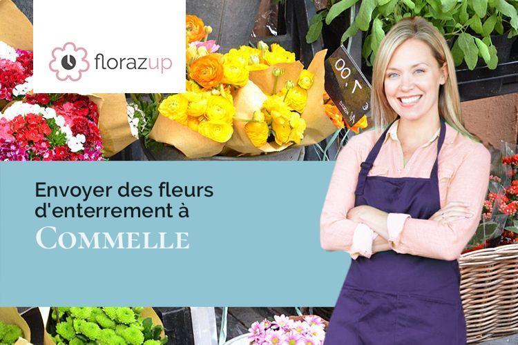 fleurs deuil pour un enterrement à Commelle (Isère/38260)