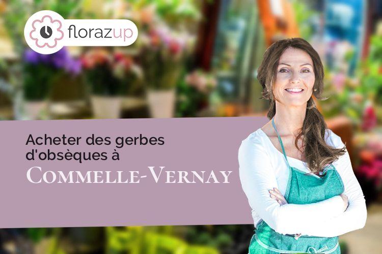 gerbes de fleurs pour une crémation à Commelle-Vernay (Loire/42120)