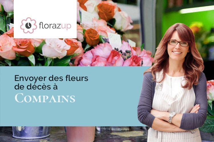 compositions de fleurs pour un deuil à Compains (Puy-de-Dôme/63610)
