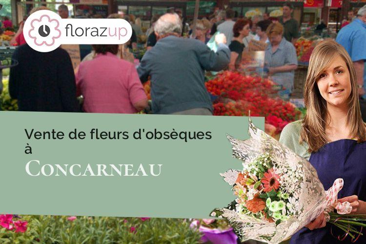 coeur de fleurs pour un enterrement à Concarneau (Finistère/29900)