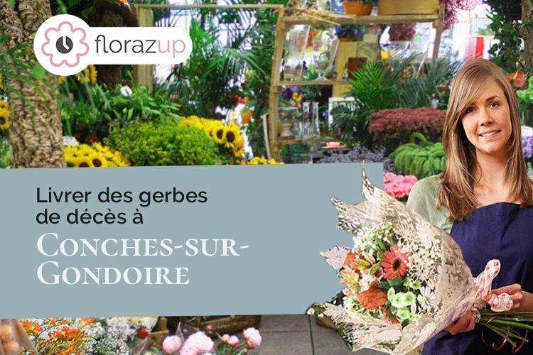 croix de fleurs pour des funérailles à Conches-sur-Gondoire (Seine-et-Marne/77600)