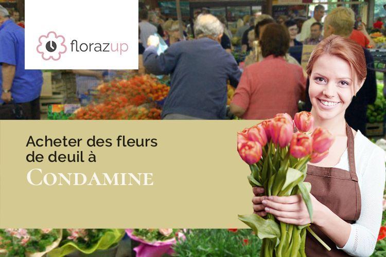 croix de fleurs pour une crémation à Condamine (Ain/01430)