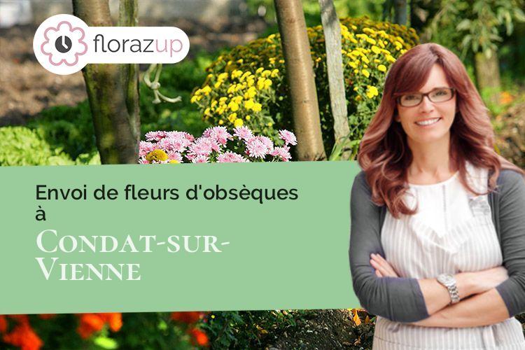 fleurs deuil pour une crémation à Condat-sur-Vienne (Haute-Vienne/87920)