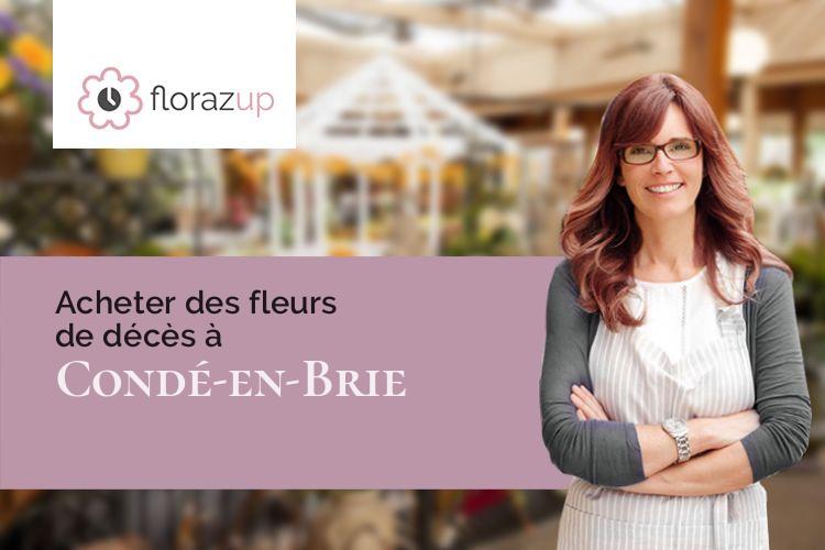 bouquets de fleurs pour un enterrement à Condé-en-Brie (Aisne/02330)