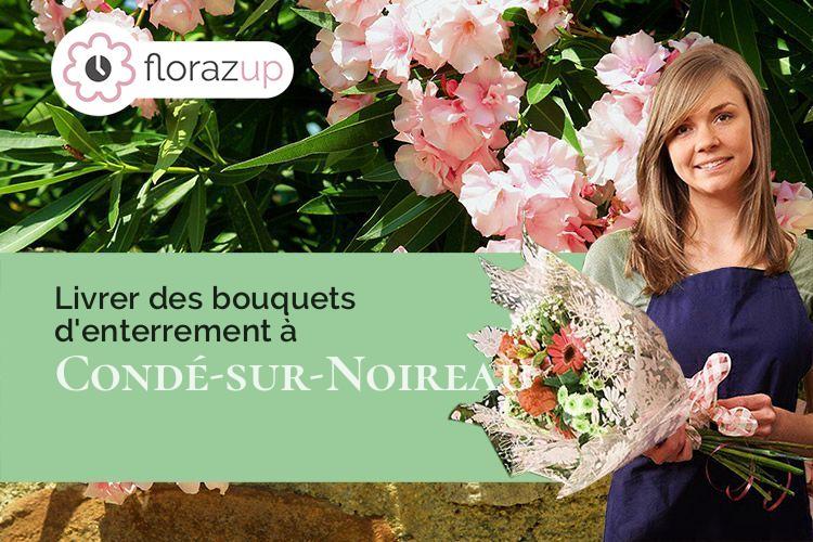 créations florales pour des funérailles à Condé-sur-Noireau (Calvados/14110)