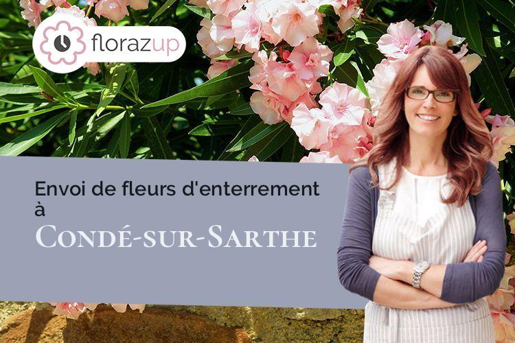 couronnes de fleurs pour un décès à Condé-sur-Sarthe (Orne/61250)
